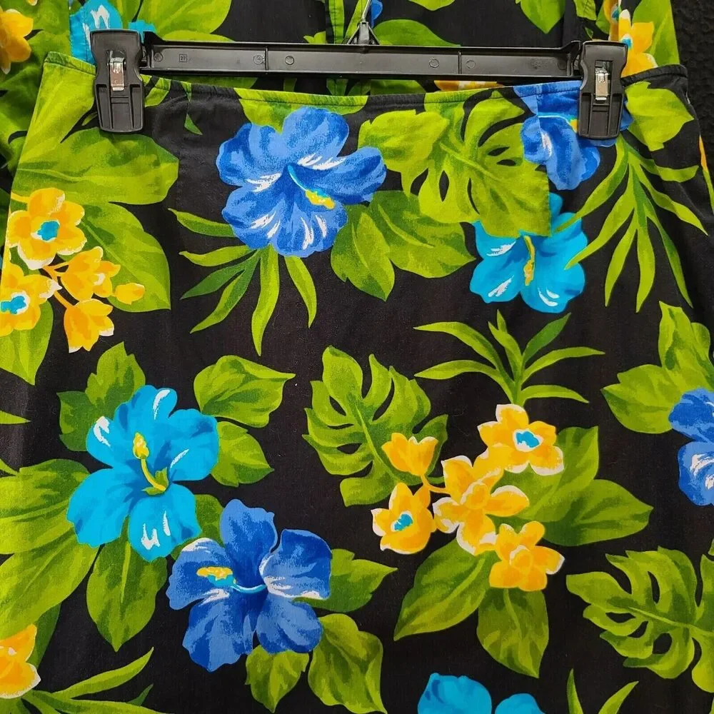 Jones New York Sport 2pc Set Multi-Color Size Large 100% Cotton Button Up Skirt
